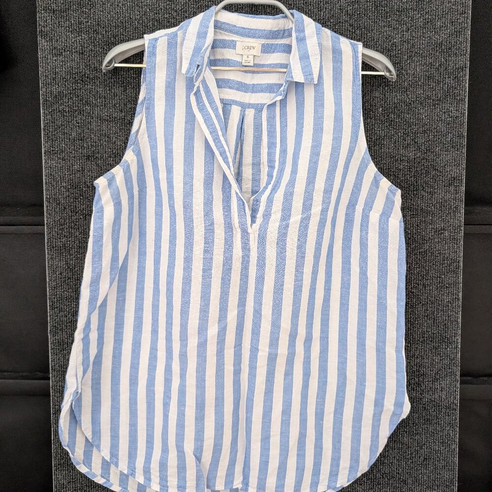Sleeveless Linen Blouse
